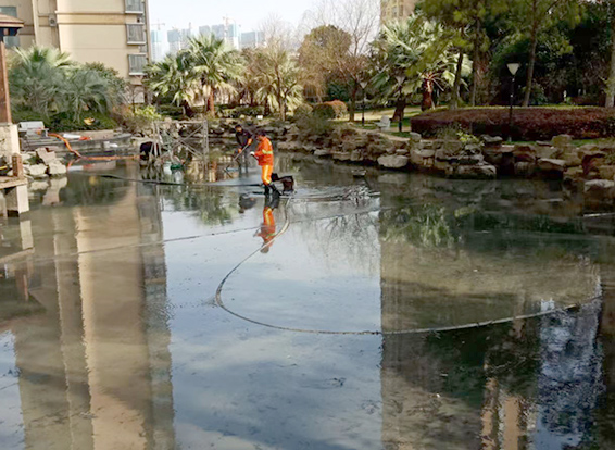 邻水景观池淤泥清理